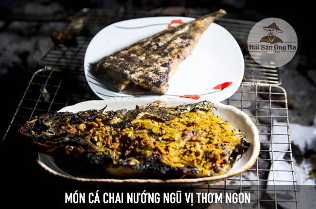 cá chai nướng, món ăn, đĩa cá trên vỉ nướng