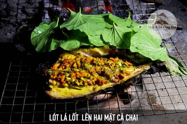 cá nướng, bếp than, nấu ăn, lá trên bếp