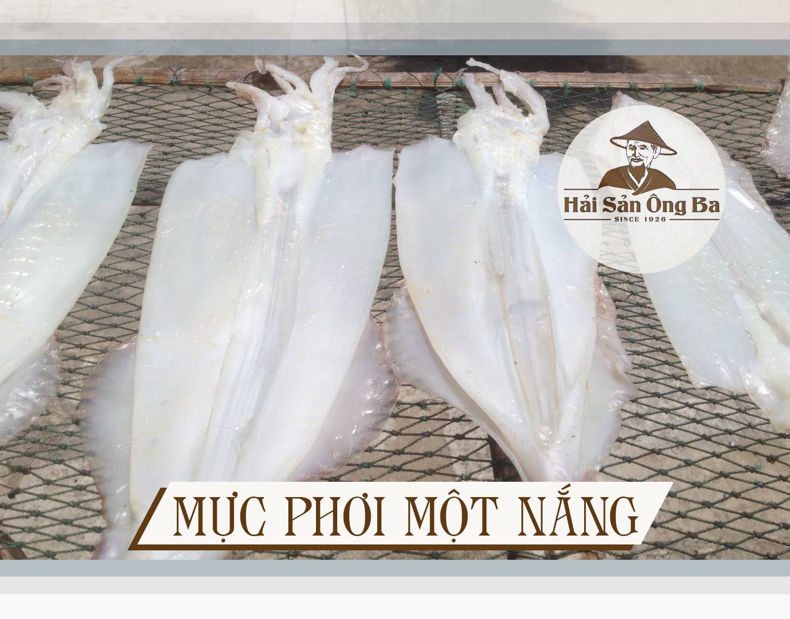 mực một nắng, mực phơi tren phiên, ngoài trời