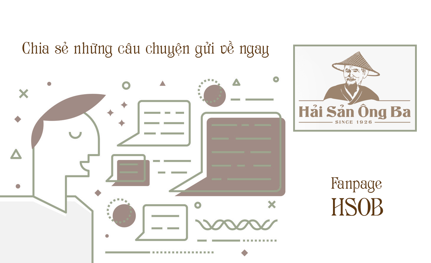 ảnh hoạt hoạ logo hải sản ông ba