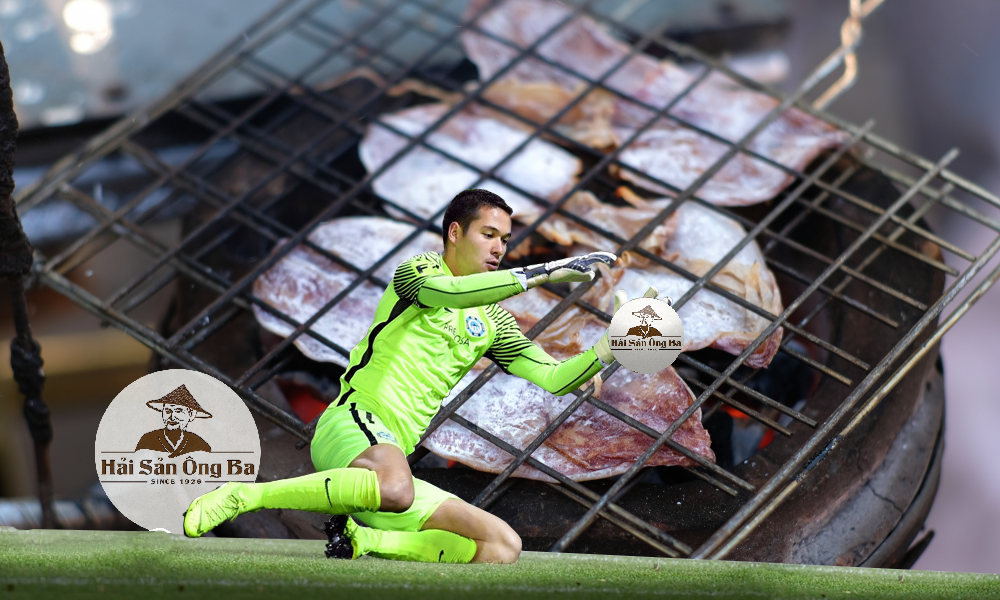 mực khô nướng, thủ môn filip nguyễn