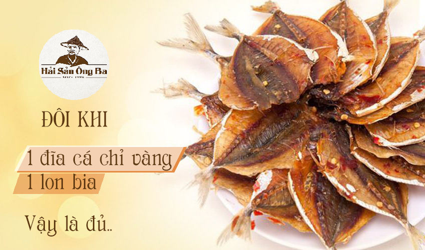 đĩa cá chỉ vàng nướng, món ăn, đặc sản hải sản ông ba - Hạ Long