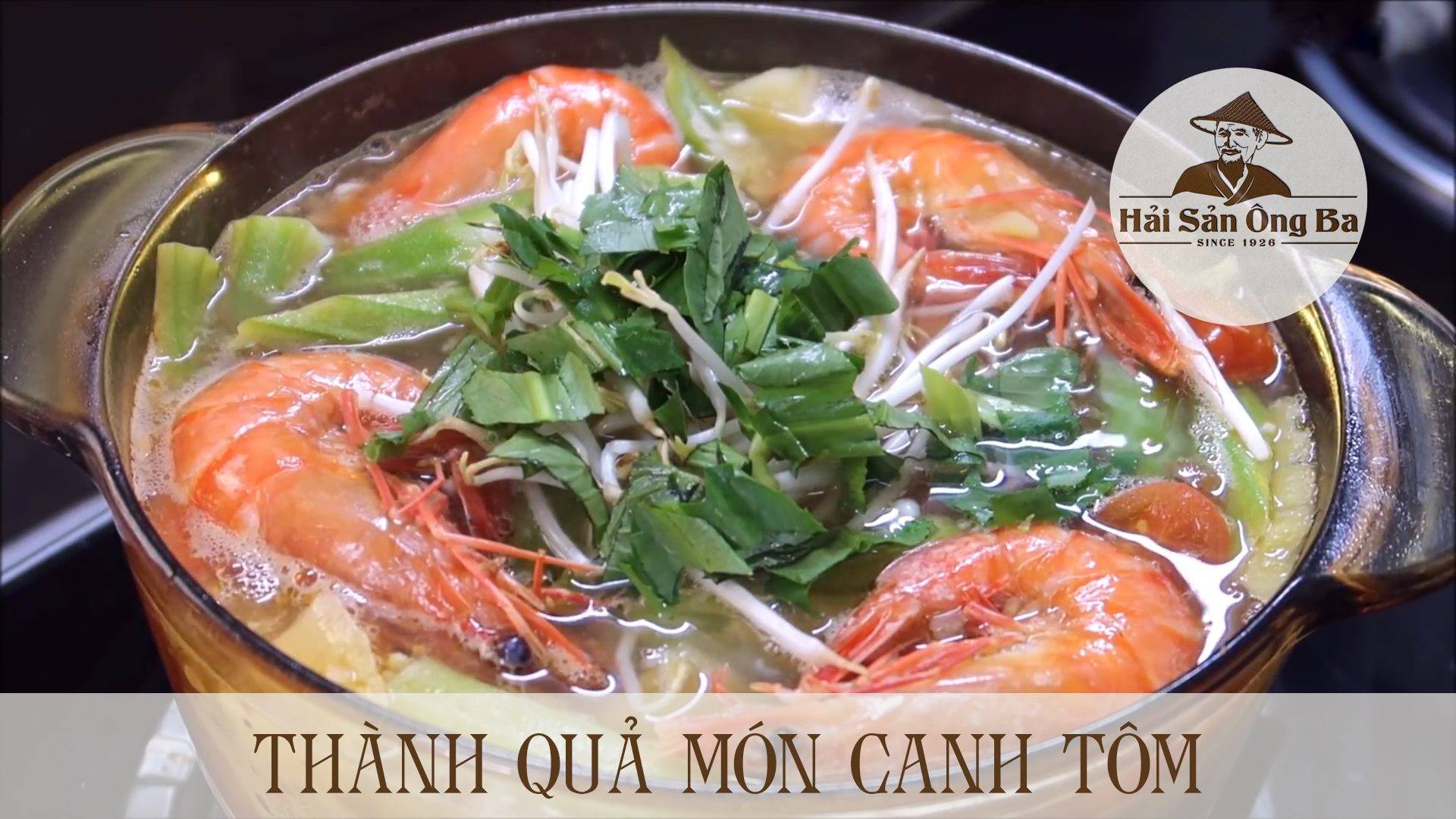 món ăn, xoong canh tôm nấu chua