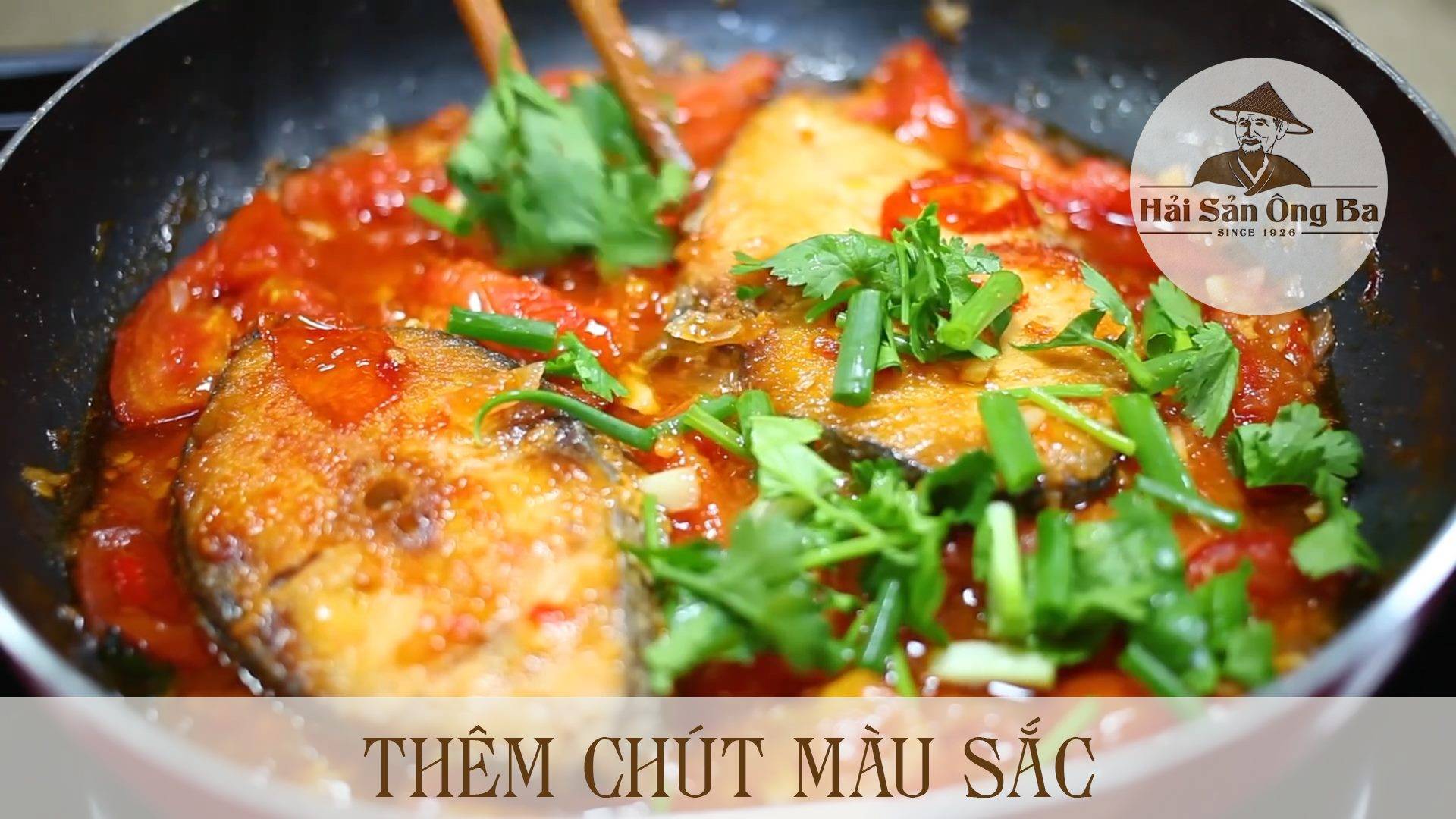 cá thu héo sốt cà chua, món ăn